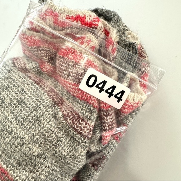 Lucky Brand NWT $148 Women’s Sz S Open Front Cardigan Sweater Striped Grey & Red - Picture 12 of 12